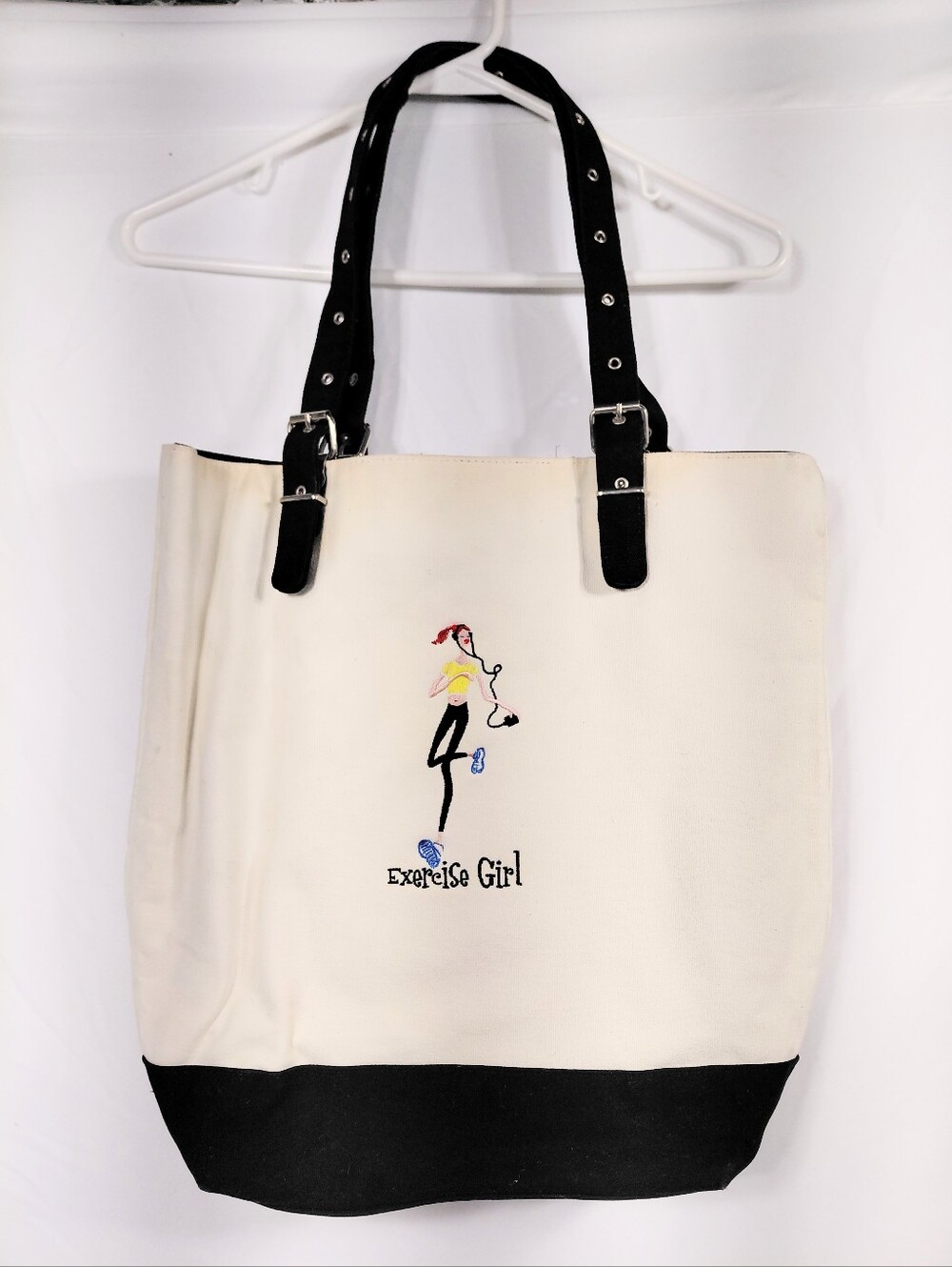 The Girls Exercise Girl Canvas Tote Bag